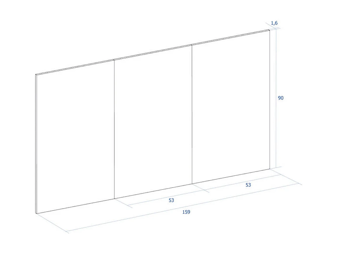 Cabecero Arles rayado/blanco mate 90x159 cm