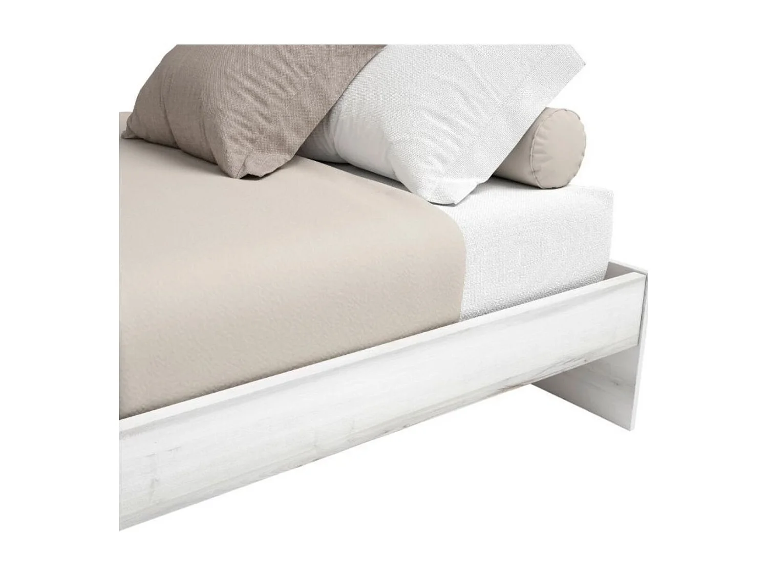 Estructura de cama con somier albo 35,5x159x195,8 cm