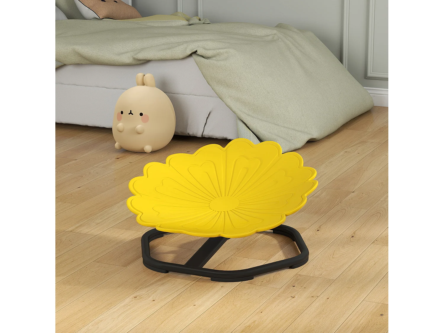 Chaise pivotante sensorielle pour enfant – Siège d'entraînement à l'équilibre et à la coordination – Jaune
