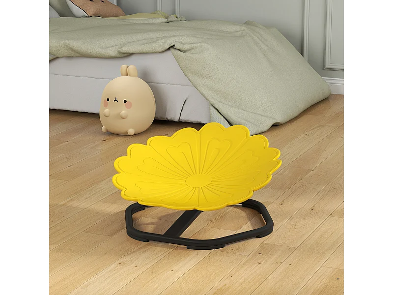 Chaise pivotante sensorielle pour enfant – Siège d'entraînement à l'équilibre et à la coordination – Jaune