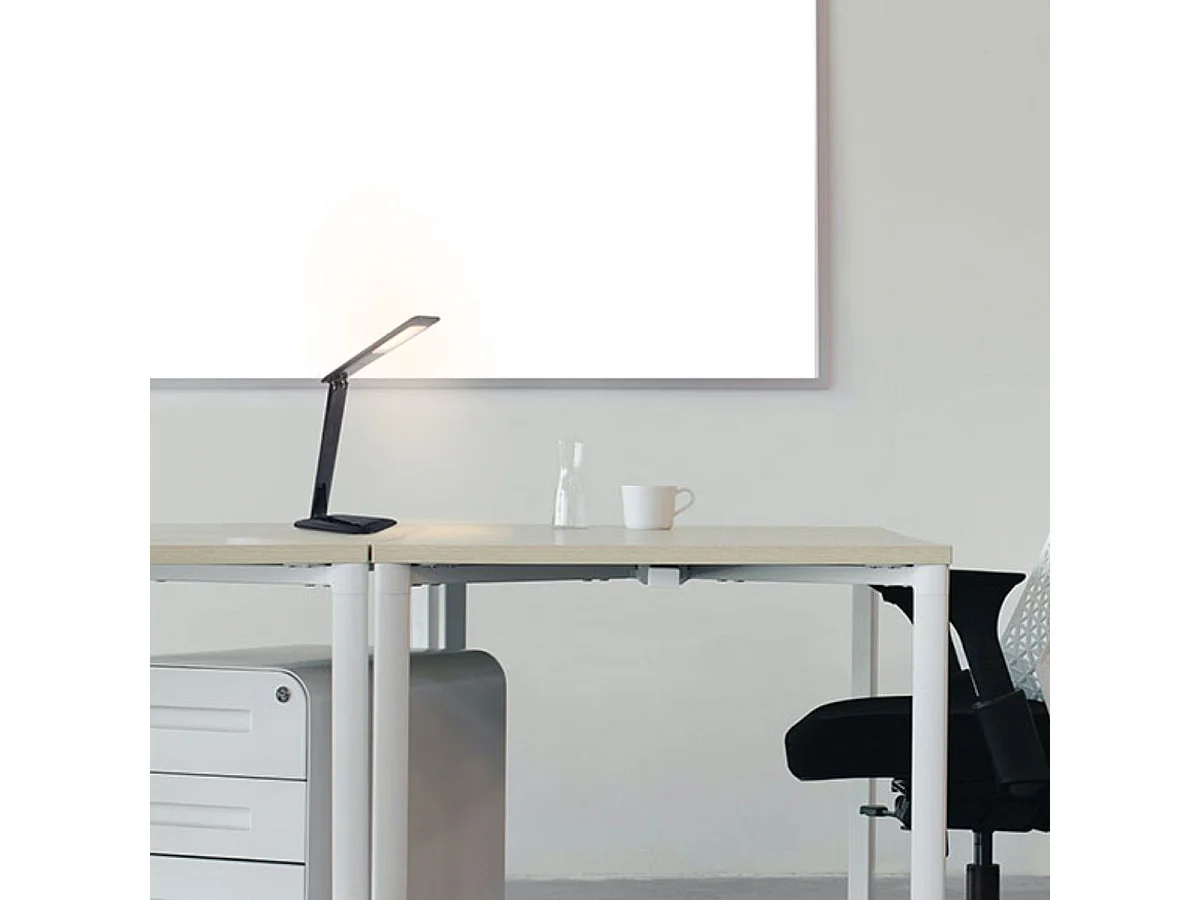 Flexo de sobremesa Python Lumit luz LED 500lm negro 33x32x15 cm