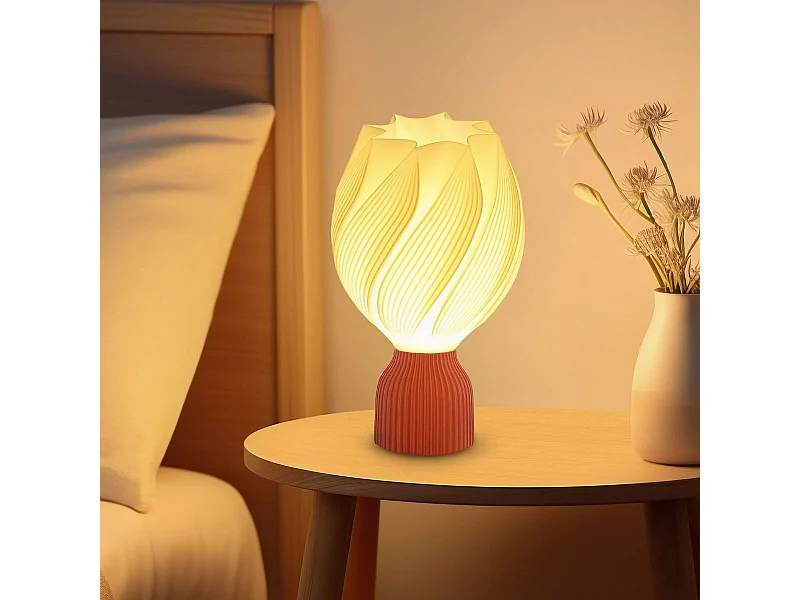 Lámpara de sobremesa Antorcha Homcom 25W luz LED 3000K blanco Ø16,5x28 cm