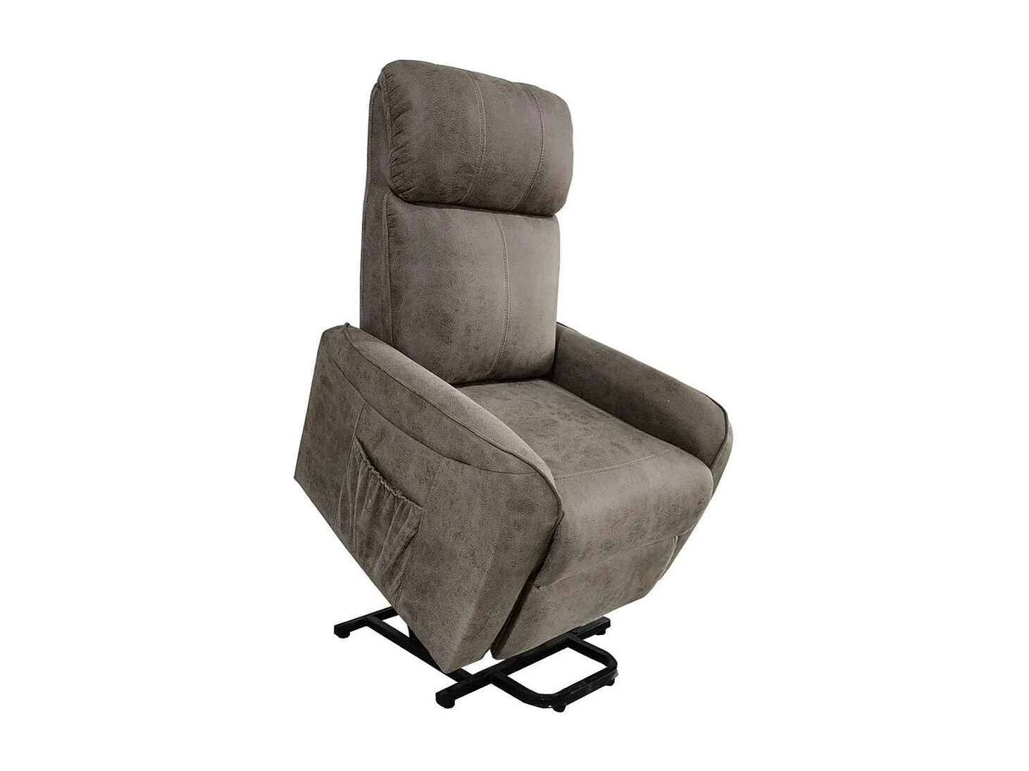 Butaca Carlin Power Lift reclinable + reposapiés cemento