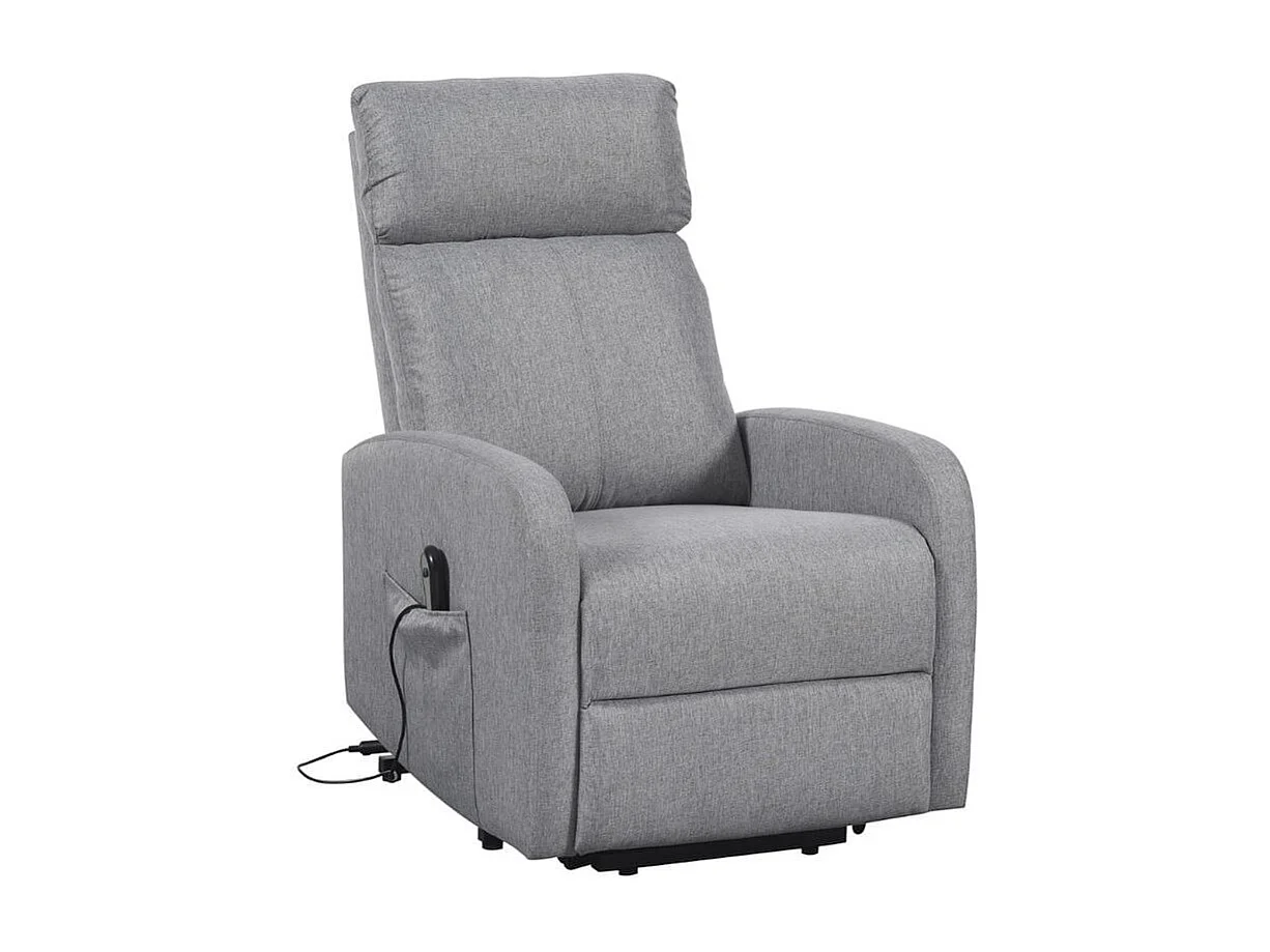 Sillón relax Elevador Life reclinable gris 104x64x93 cm Adec