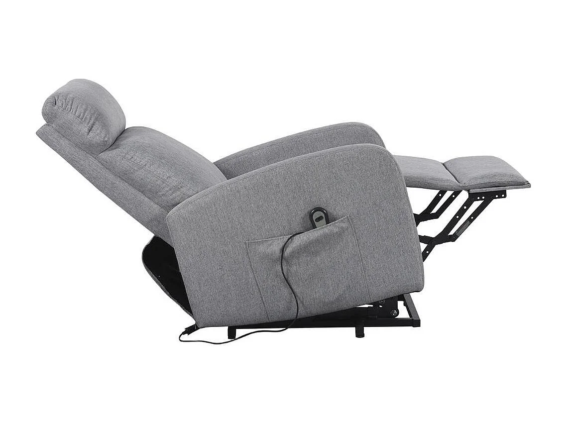Sillón relax Elevador Life reclinable gris 104x64x93 cm Adec
