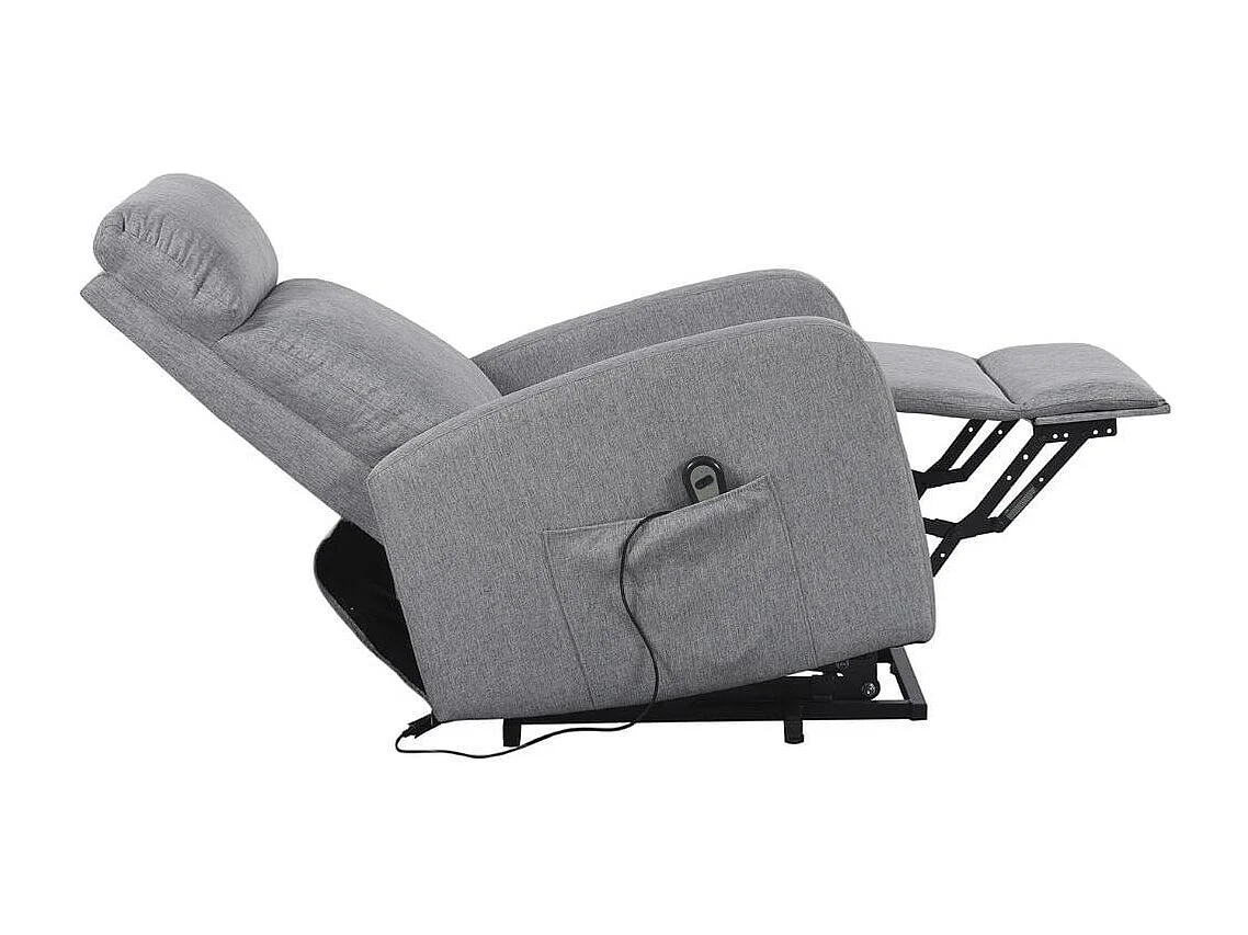 Sillón relax Elevador Life reclinable gris 104x64x93 cm Adec