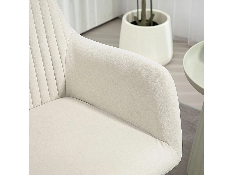 Butaca Daisy Homcom base cruzada crema 85x60x56,5 cm