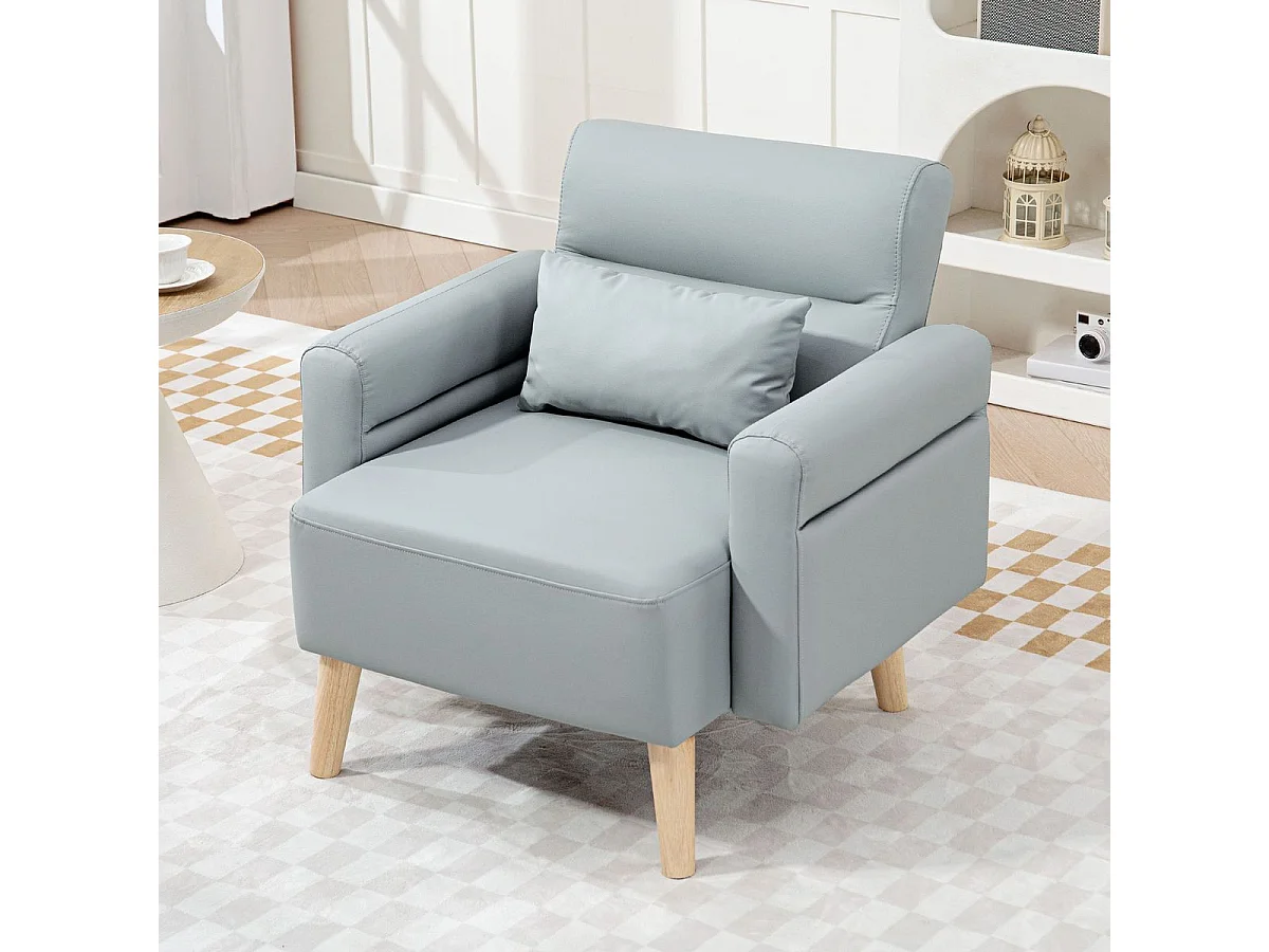 Butaca Esencie Homcom con cojín gris 78x77x78 cm