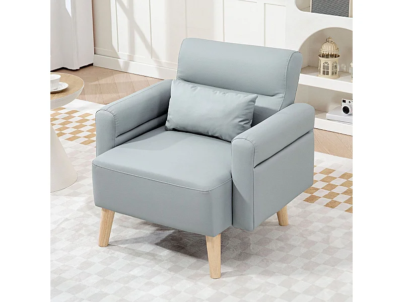 Butaca Esencie Homcom con cojín gris 78x77x78 cm