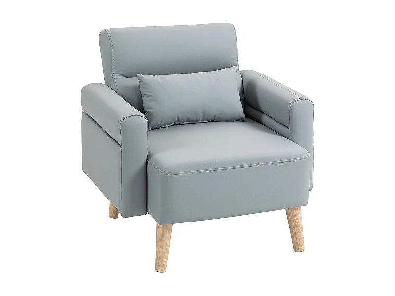 Butaca Esencie Homcom con cojín gris 78x77x78 cm