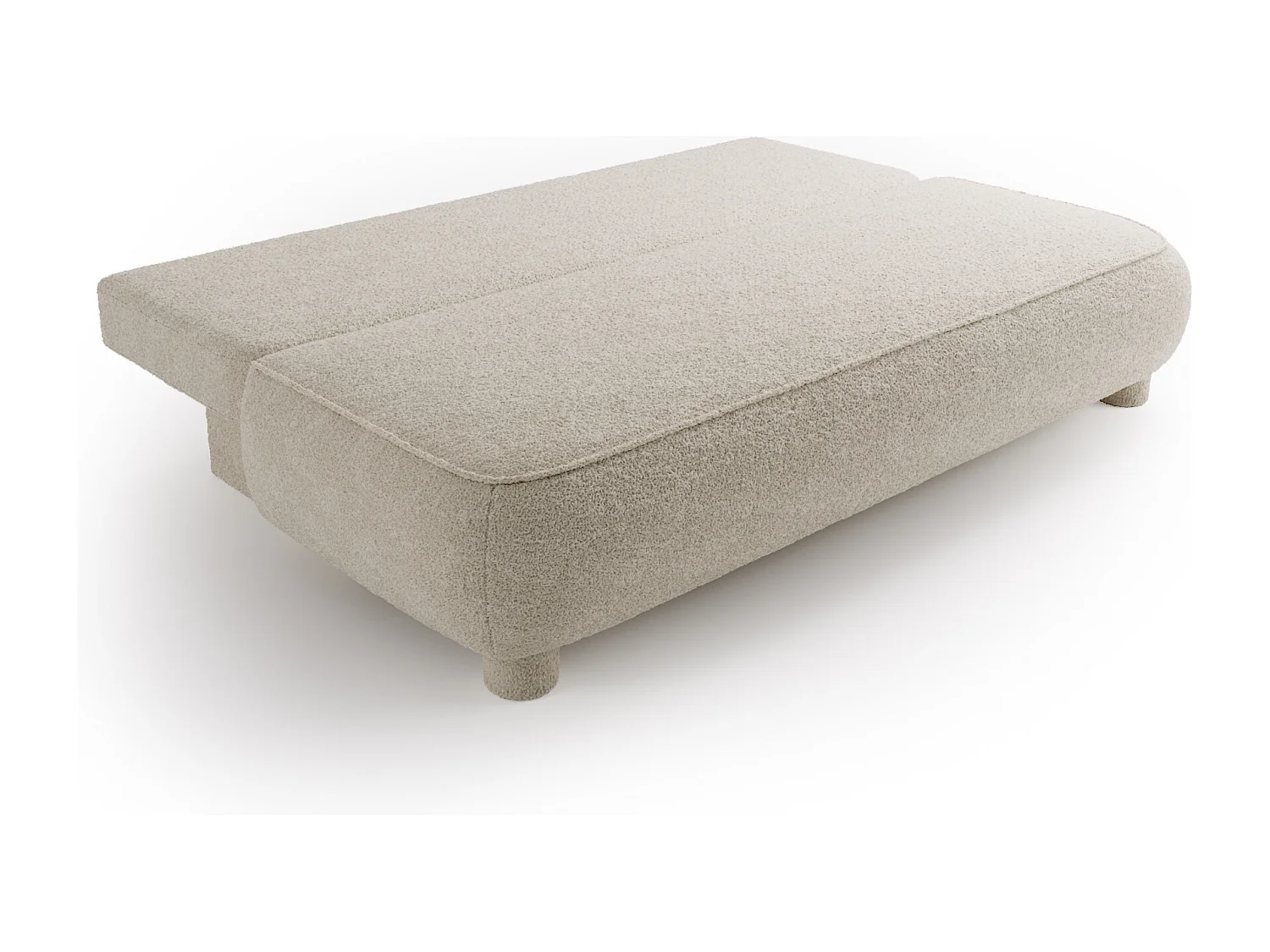 BESILIO Tweezitsbank Toby – boucléstof, slaapbank – Bruin