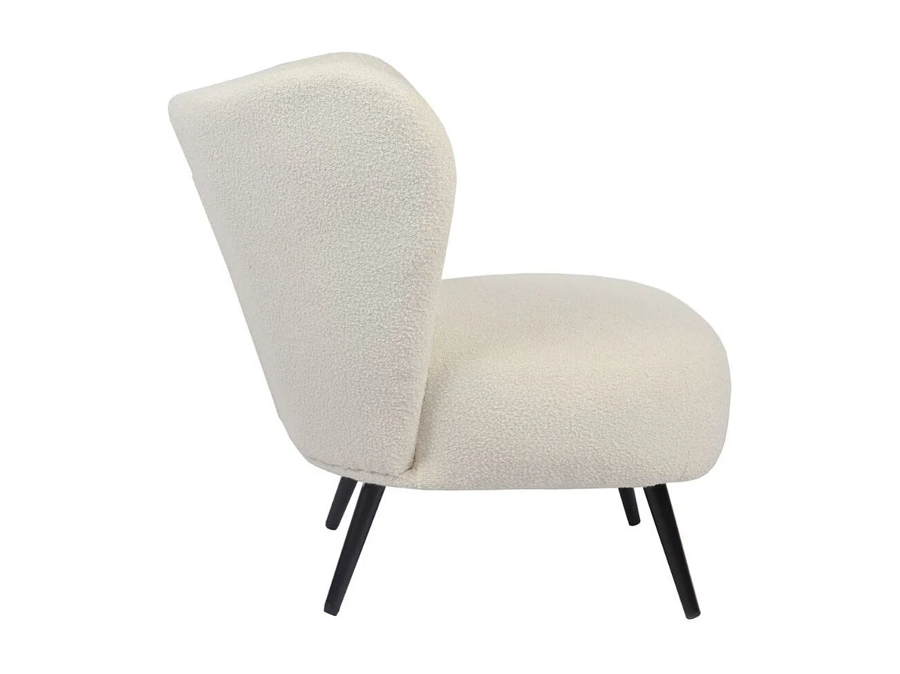 Butaca Elle respaldo circular beige 76x73,5x78 cm Adec