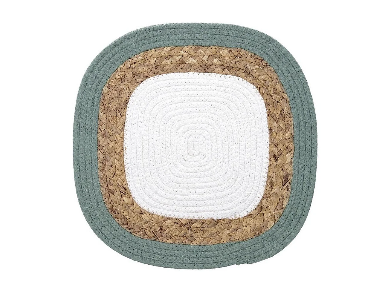 Mantel individual Bodo Luminarc diseño redondo yute blanco Ø38 cm