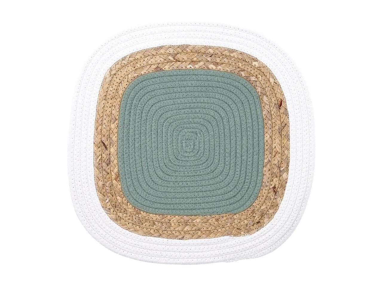 Mantel individual Bodo Luminarc diseño redondo yute verde Ø38 cm