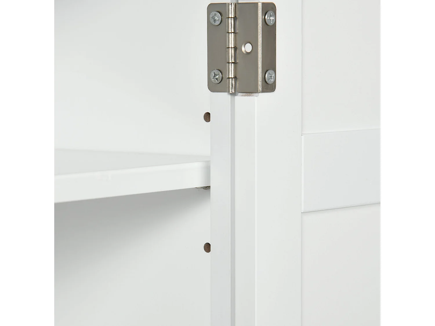 Armario de pared Trafalgar Kleankin 2 puertas + estantes ajustables blanco 60x58x24 cm