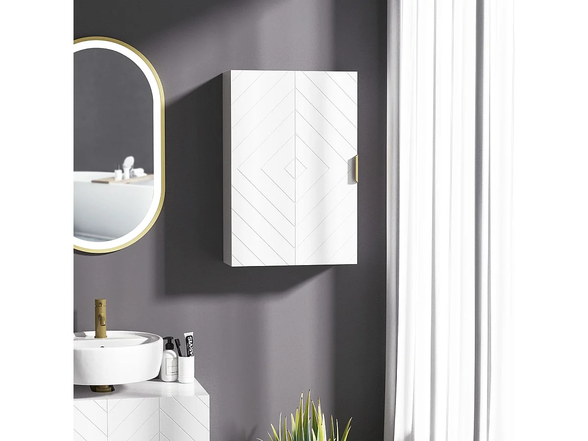 Armario auxiliar Turmalina Kleankin estantes ajustables blanco 60x40x15 cm
