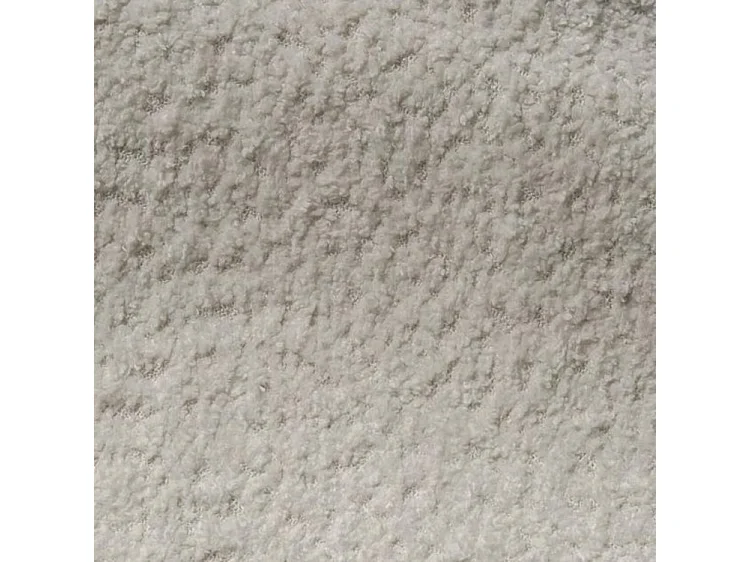 BESILIO Canapé arrondi convertible Glomi – tissu bouclé, canapé avec fonction lit – Blanc