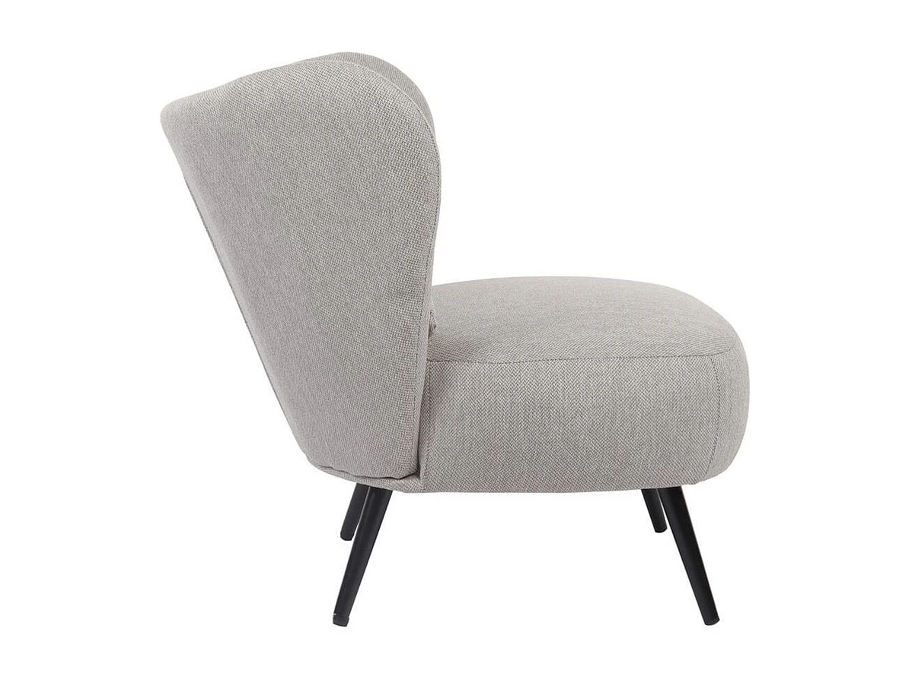 Butaca Elle respaldo circular gris 76x73,5x78 cm Adec