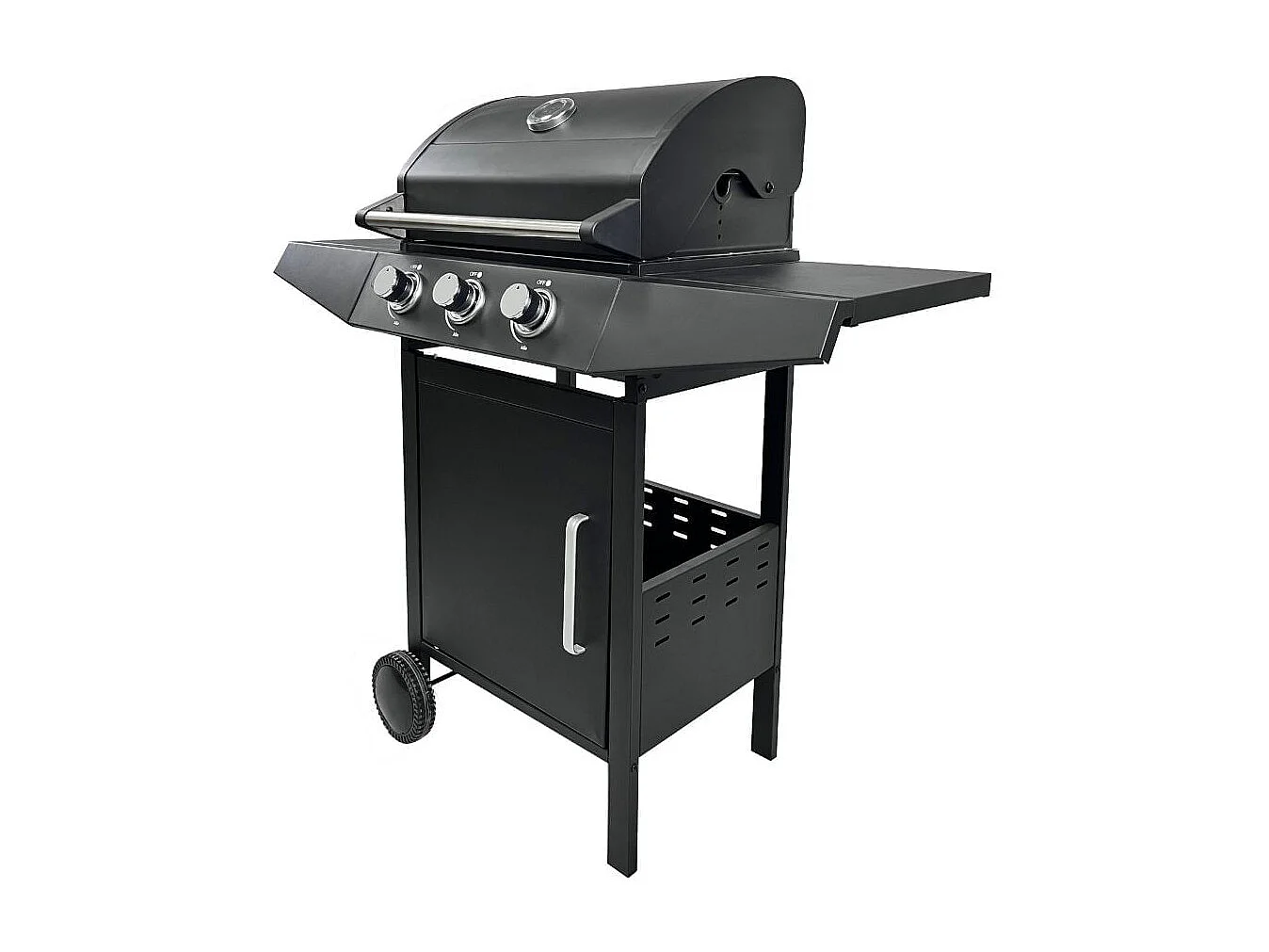 Barbacoa de gas Pegaso Hannover Grill 3 fuegos 110x110x46 cm negro
