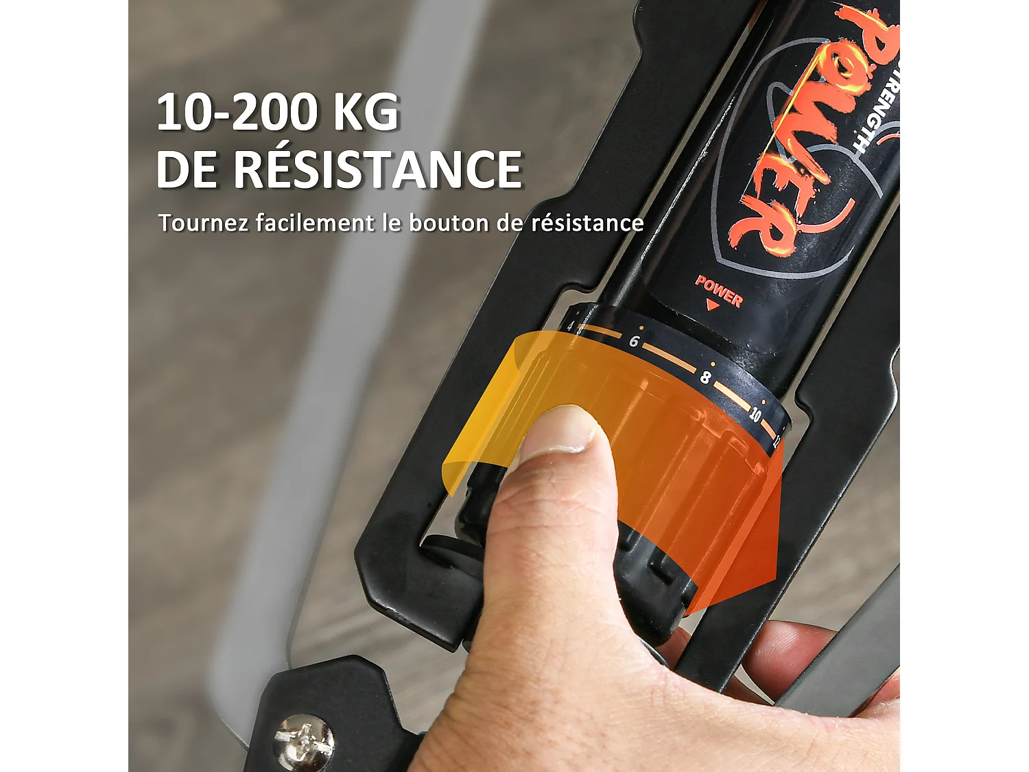 Musculation avant bras barre twister réglable 10-200 Kg acier noir