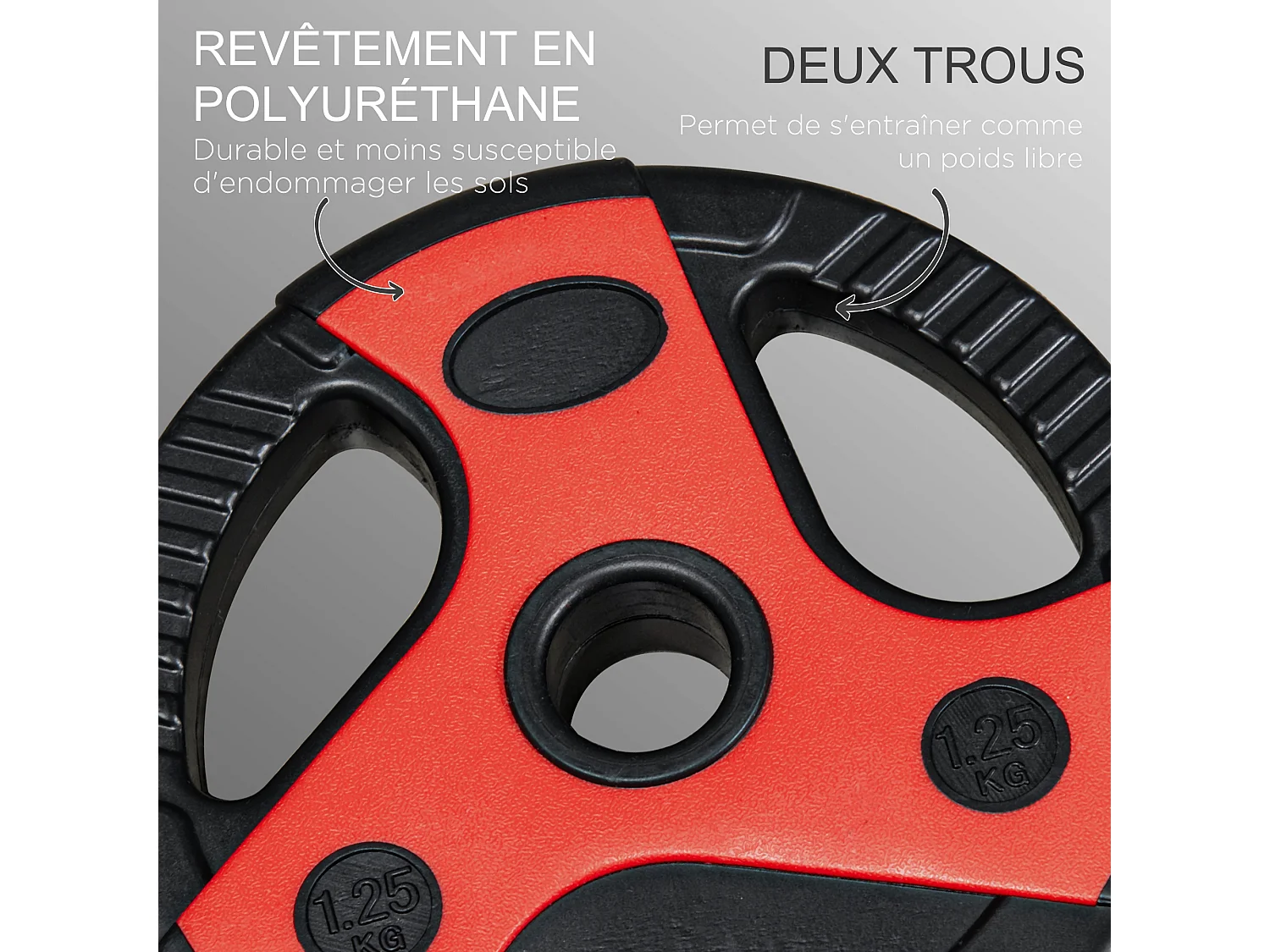 Kit pump 20 Kg - barre et poids de musculation 1,40 m 27 mm - sets de barre de musculation - noir rouge