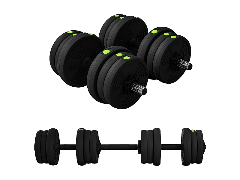 Pack de 2 mancuernas Go Sportnow 20kg 2 en 1 negro