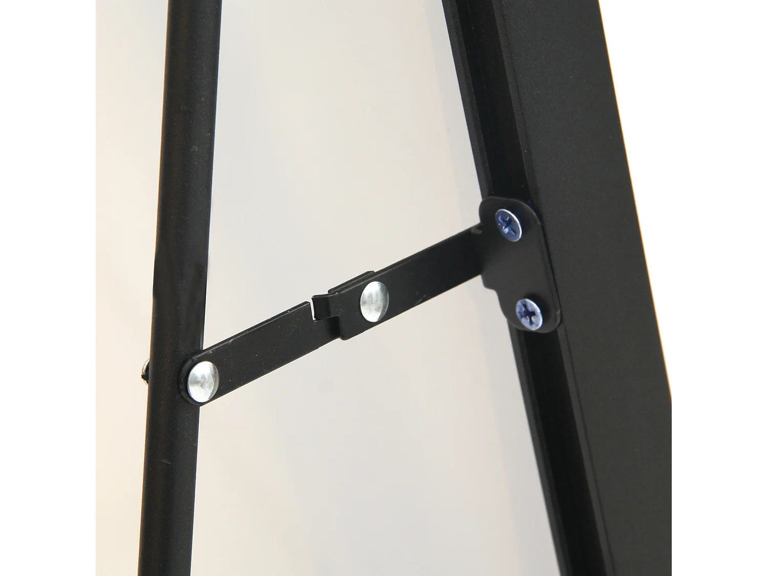 Miroir pleine longueur incassable, 165x60cm,Miroir sur pied suspendu ou appuyé contre le mur, Miroir de sol avec support, Noir