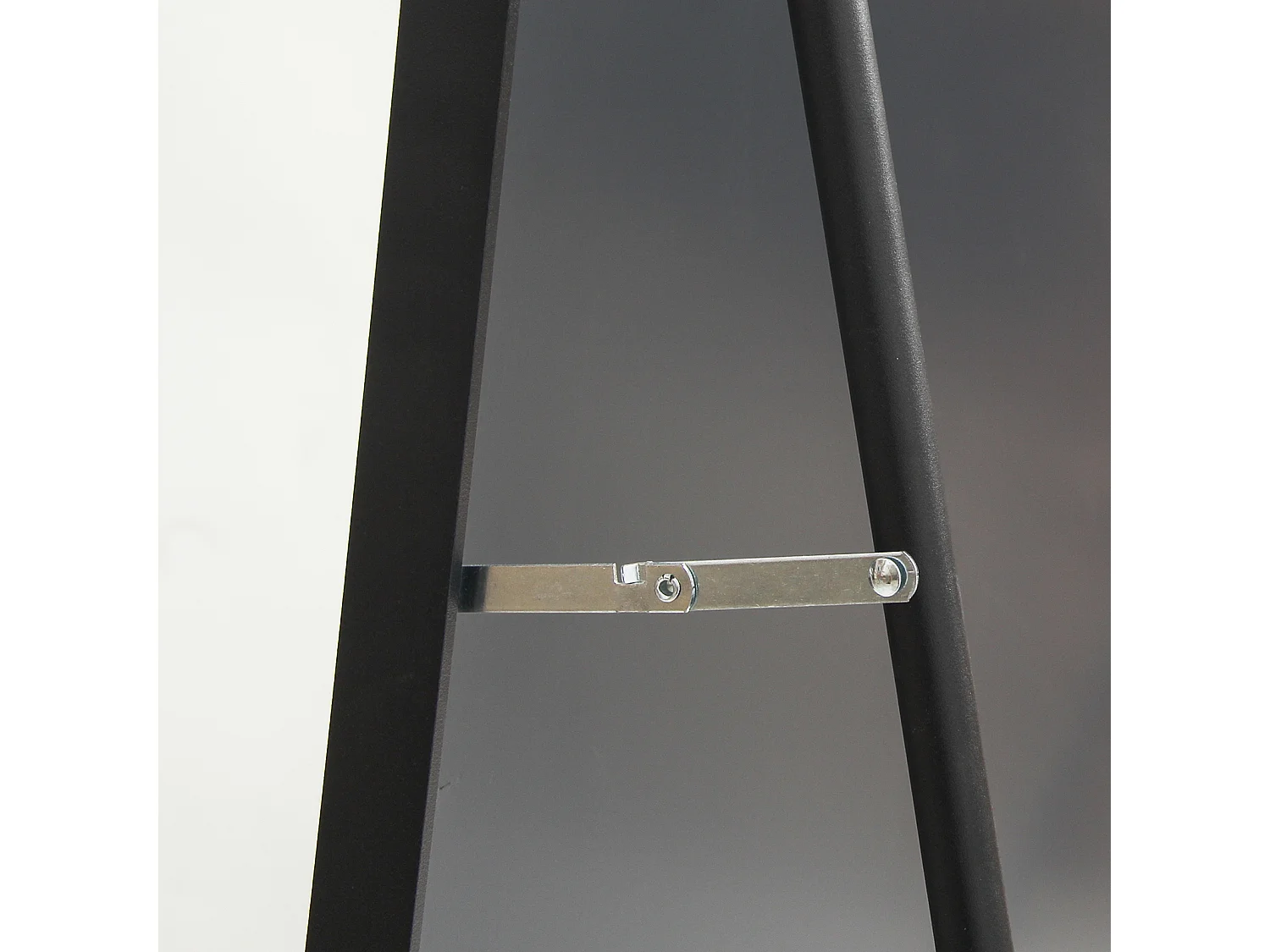 Miroir sur pied - Cadre en métal - 180 x 80 cm - arc - pour salon ou dressing - noir