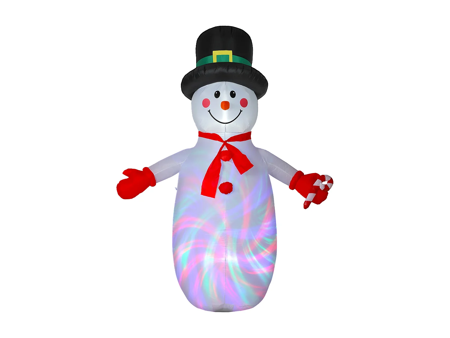 Bonhomme de neige gonflable LED Noël H.240cm matériel fixation et souffleur inclus