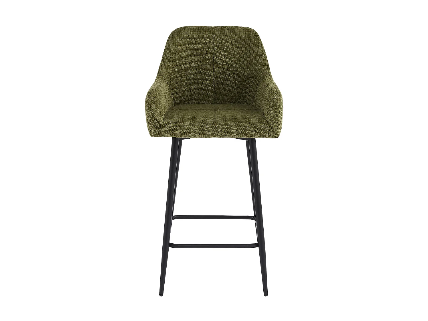 LEA-Fauteuil de bar en tissu Ikon Olive (x2)