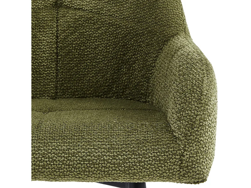 LEA-Fauteuil de bar en tissu Ikon Olive (x2)