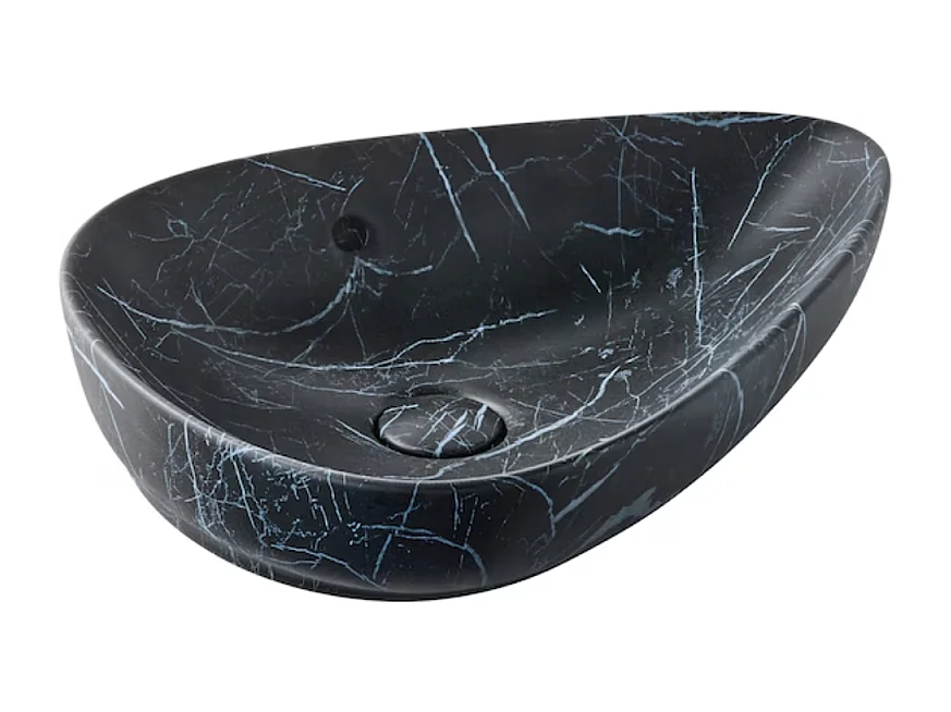 Vasque à poser asymétrique JACOB DELAFON Nouvelle Vague effet marbre marbre orage