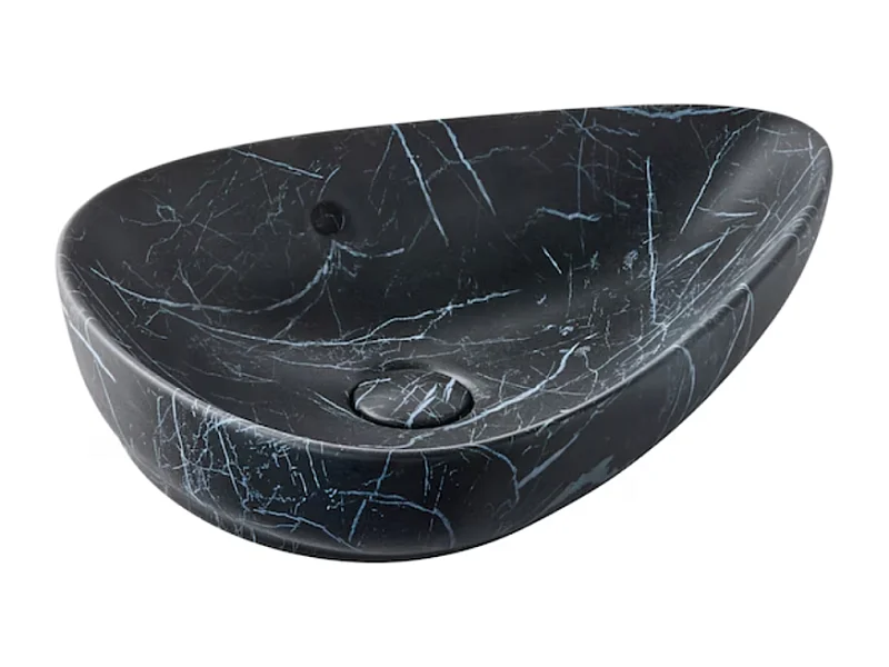 Vasque à poser asymétrique JACOB DELAFON Nouvelle Vague effet marbre marbre orage