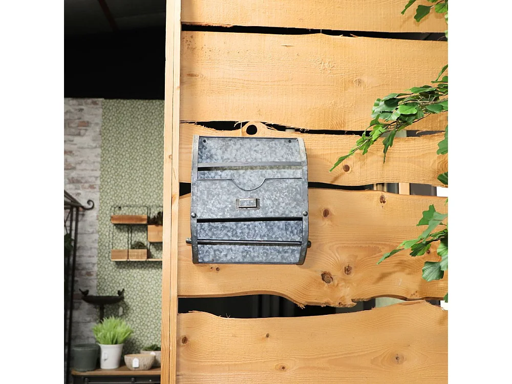 Etagère murale avec dérouleur en métal gris 35 x 20 x 10 cm
