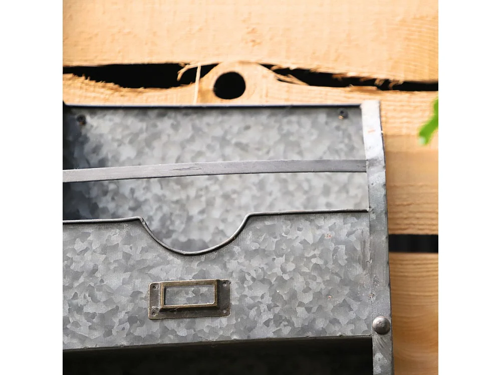 Etagère murale avec dérouleur en métal gris 35 x 20 x 10 cm