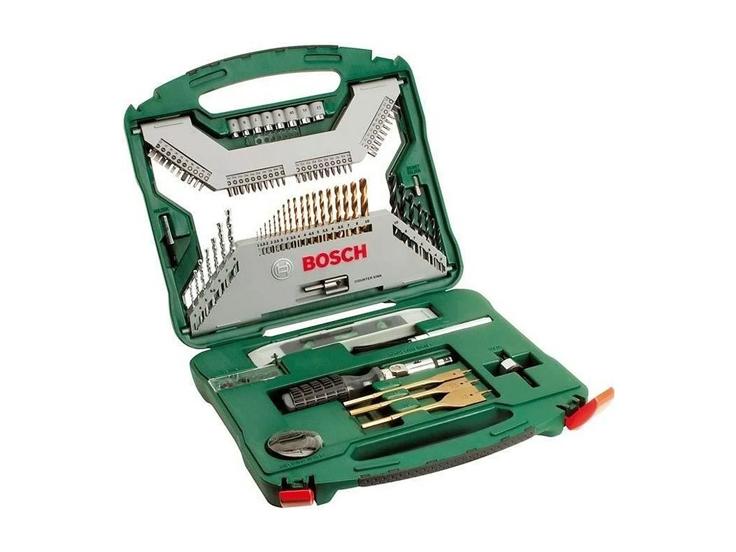 Set Bosch X-Line Titanio 100 pezzi – Punte e inserti per avvitare per legno, metallo, calcestruzzo