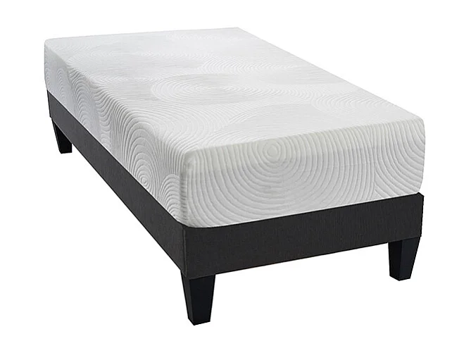 BELLECOUR LITERIE | Ensemble VOSGES 90x190 cm | Matelas Mousse Haute Densité + Sommier Bois