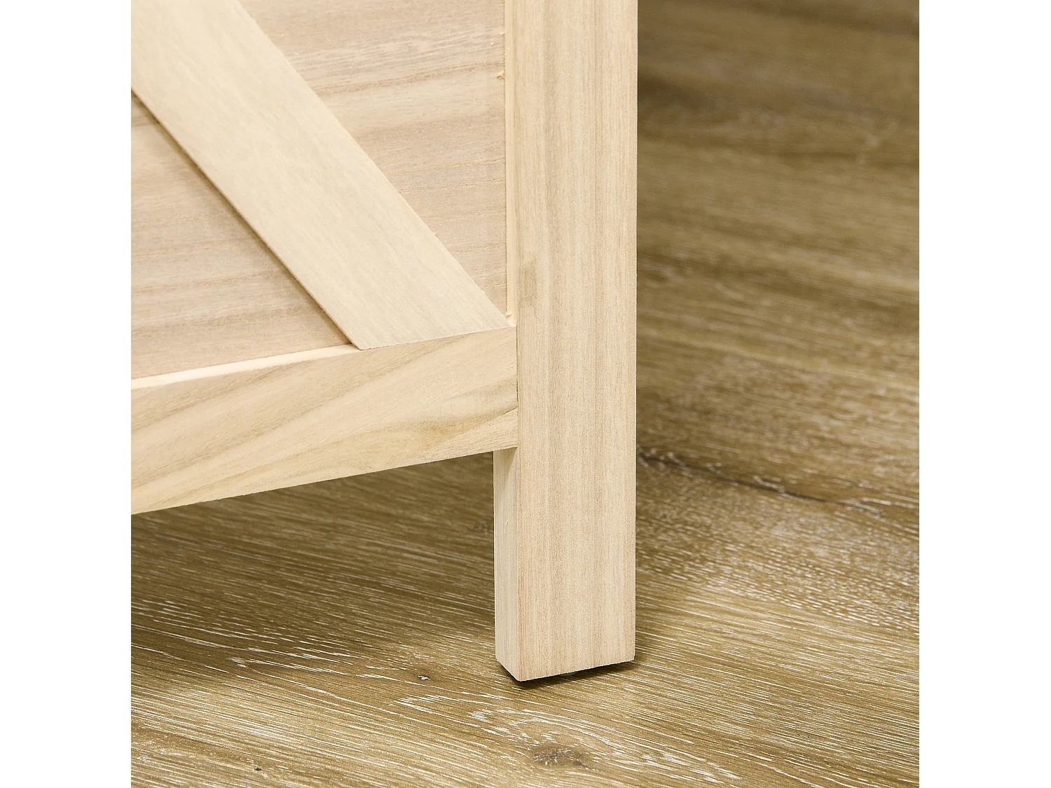 Paravent intérieur en bois 4 panneaux 152 x 144,5 cm pliable bois naturel