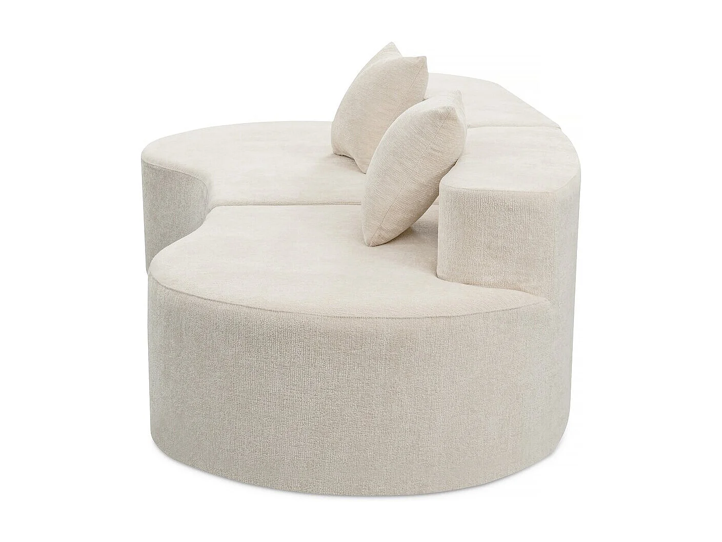 Sofá Comma en tejido texturizado <<Avola>> - 3 plazas - Beige