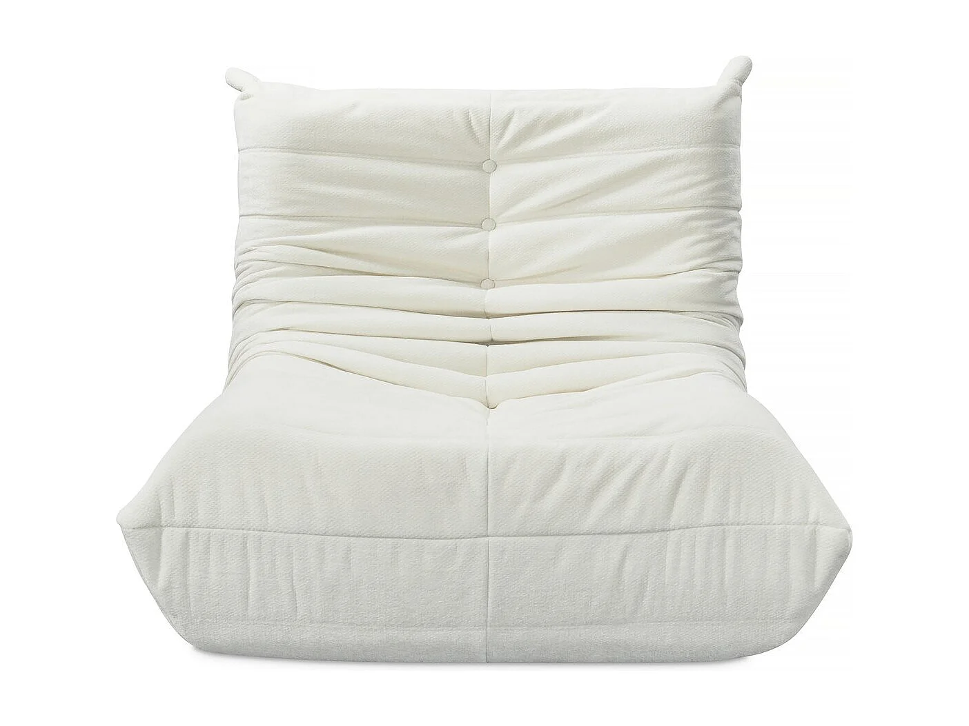 Set aus 3 modularen Velasca Sesseln aus weißem strukturiertem Stoff, Komfort und modernes Design, 95x100x75 cm