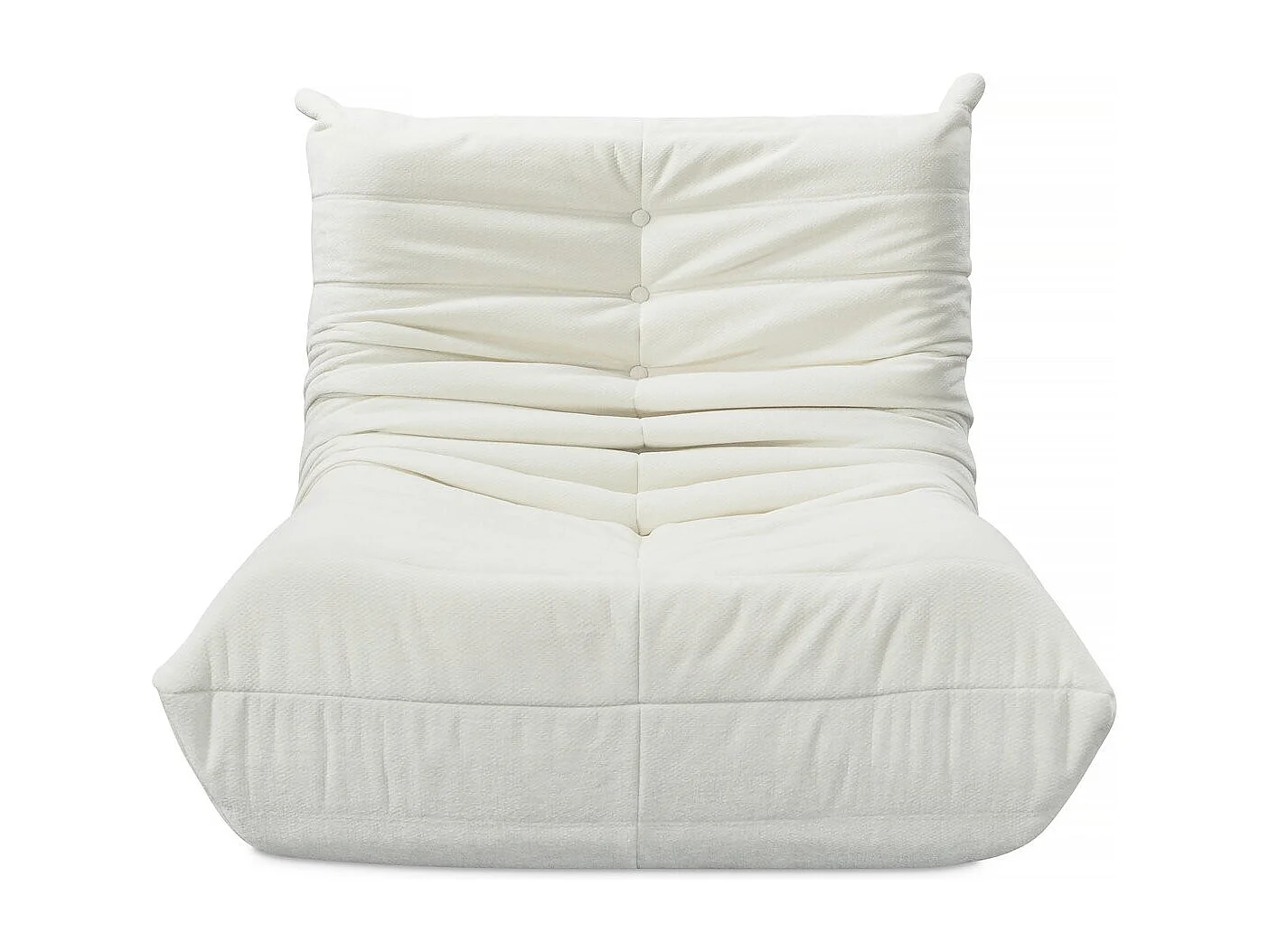 Lot de 3 chauffeuses pour canapé modulables en tissu texturé "Velasca" - Blanc