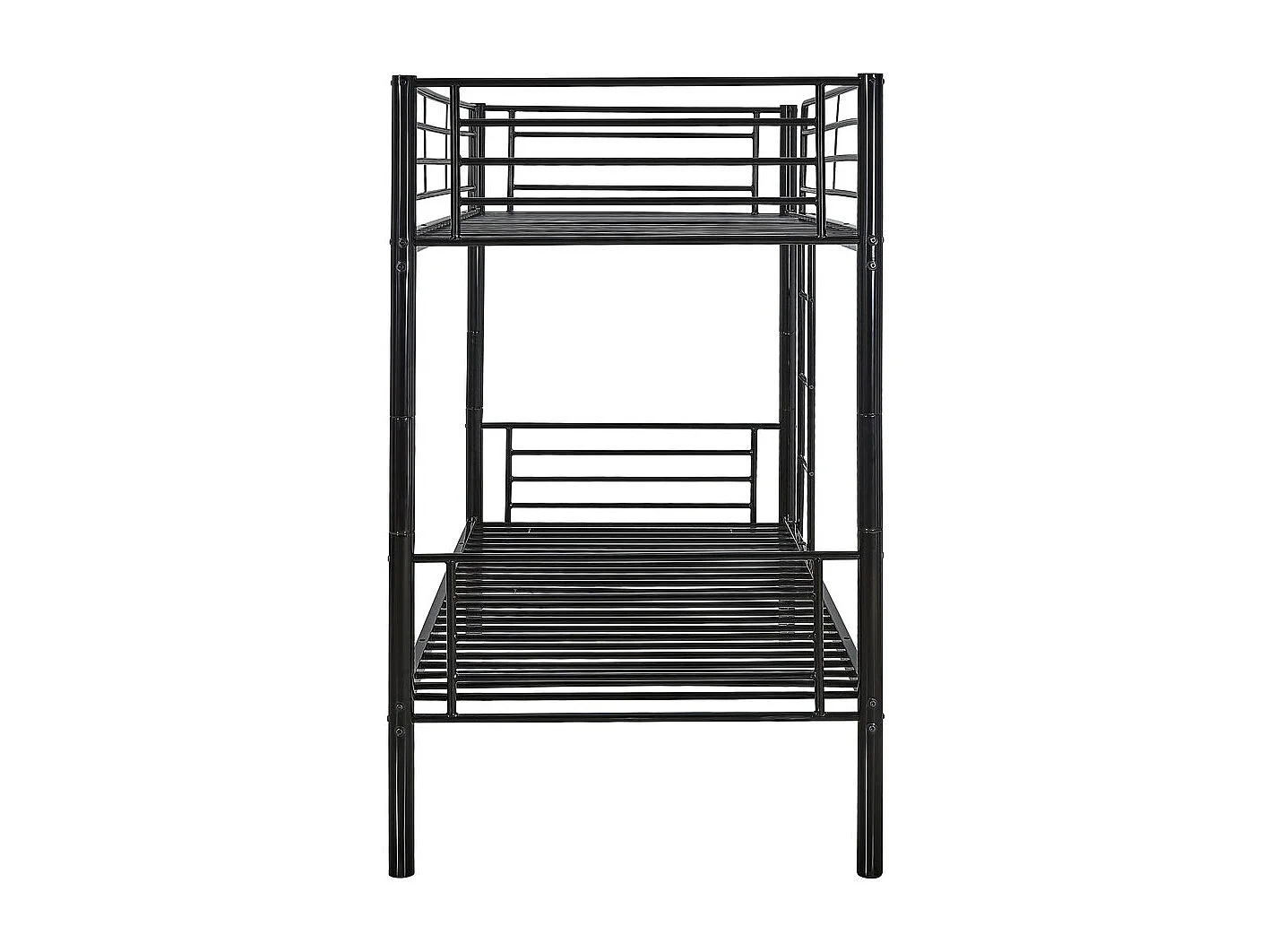 Lit superposé avec tiroir gigogne "ADAM" -  90 x 190 cm - Métal - Noir