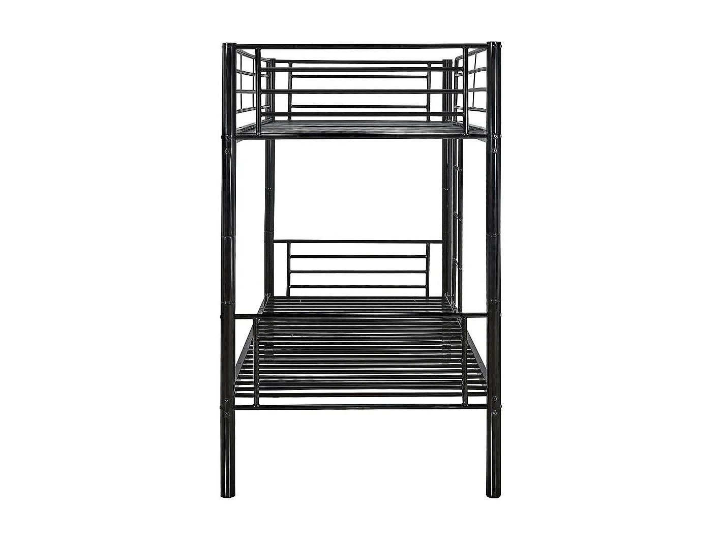 Lit superposé avec tiroir gigogne "ADAM" -  90 x 190 cm - Métal - Noir