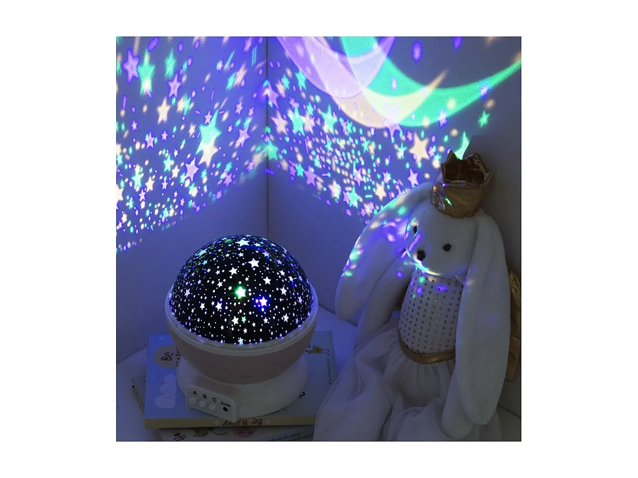 Veilleuse projecteur rotative étoile