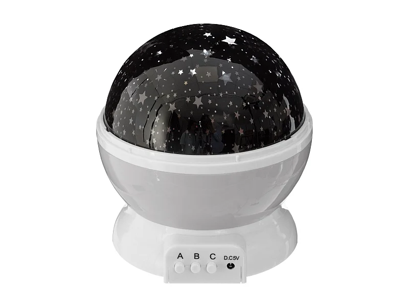 Veilleuse Projecteur Rotative "Etoile" 14cm Gris