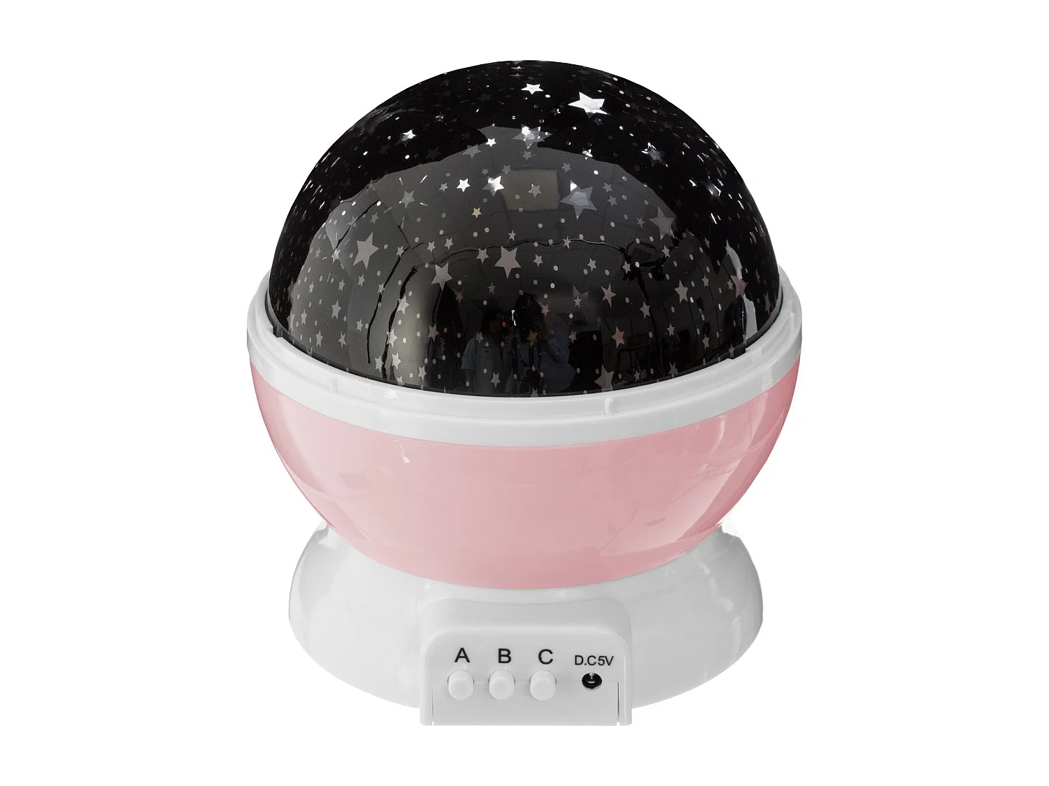 Veilleuse Projecteur Rotative "Etoile" 14cm Rose