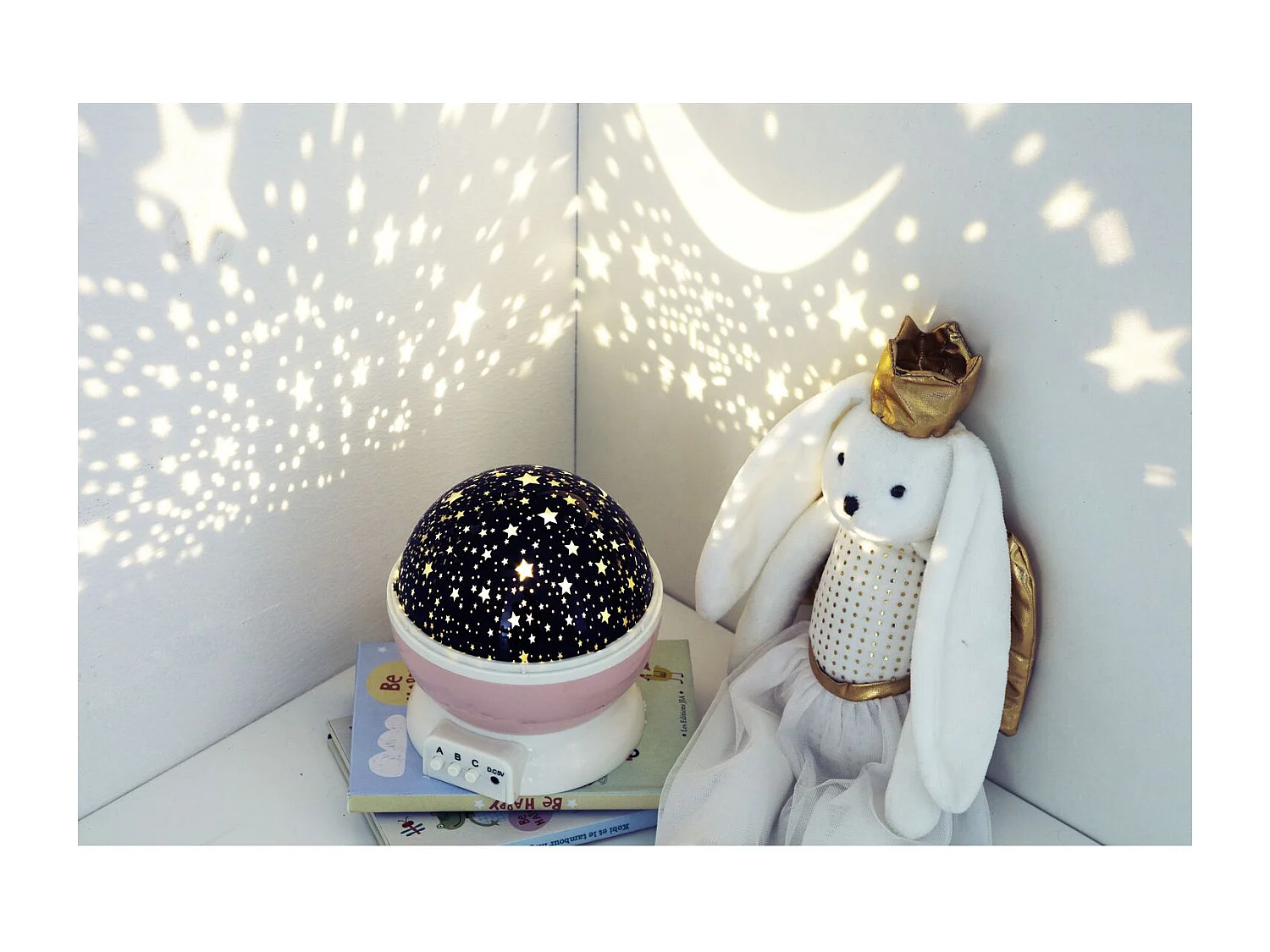 Veilleuse projecteur rotative étoile