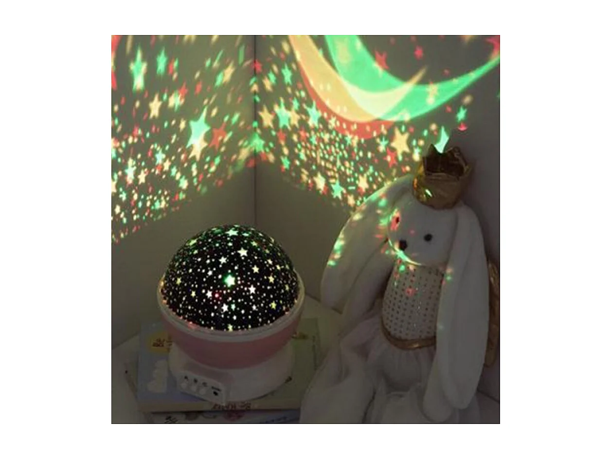 Veilleuse projecteur rotative étoile