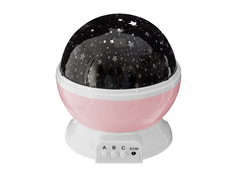 Veilleuse Projecteur Rotative "Etoile" 14cm Rose