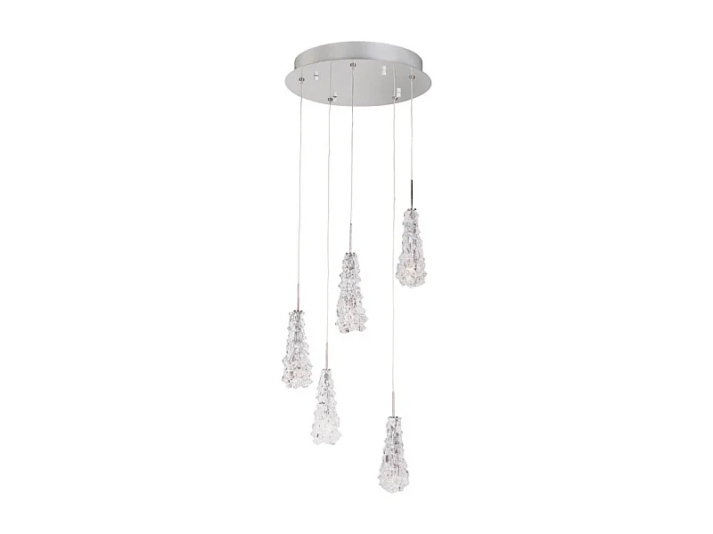 Lampe Suspension en Métal "Estabana" 145cm Transparent